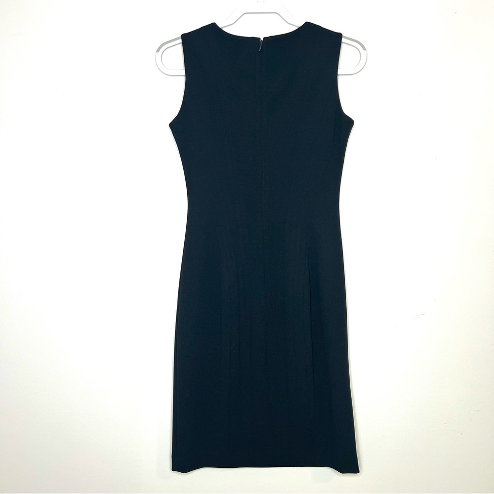 Calvin Klein Sleeveless Seamed Sheath Little Black Dress Wedding Business 4 - Picture 10 of 14